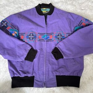 Wrangler retro Southwestern Print Bomber Jacket
